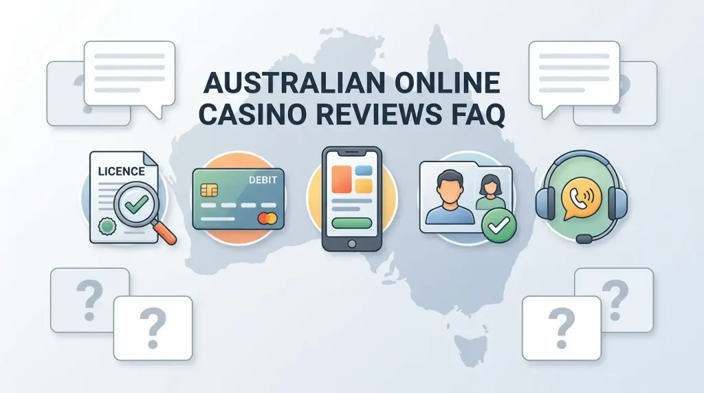 Australian casino review FAQ checklist covering licence payments mobile verification and support